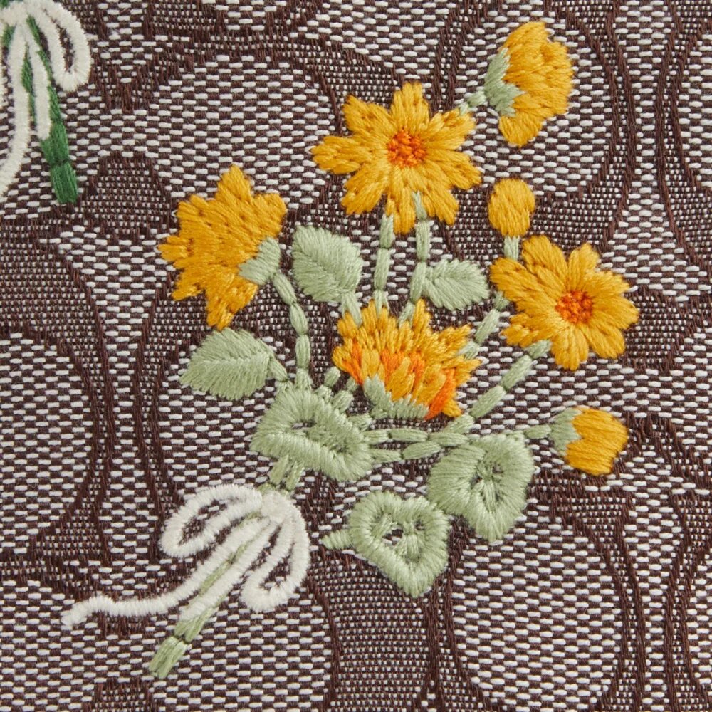 Bolso Faye Mini con cordón en jacquard exclusivo y bordado floral