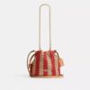 Bolso Faye Mini con cordón y rayas