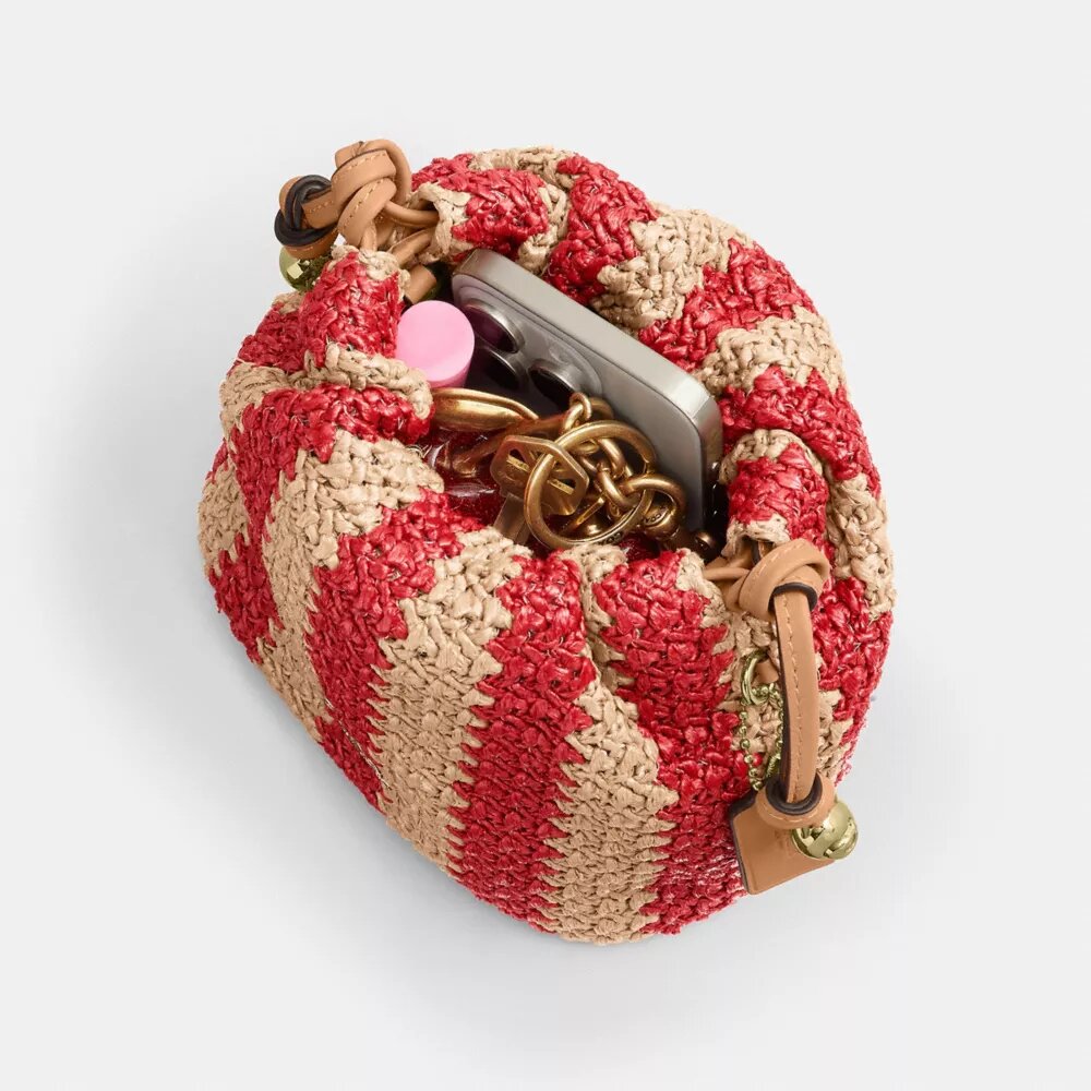 Bolso Faye Mini con cordón y rayas