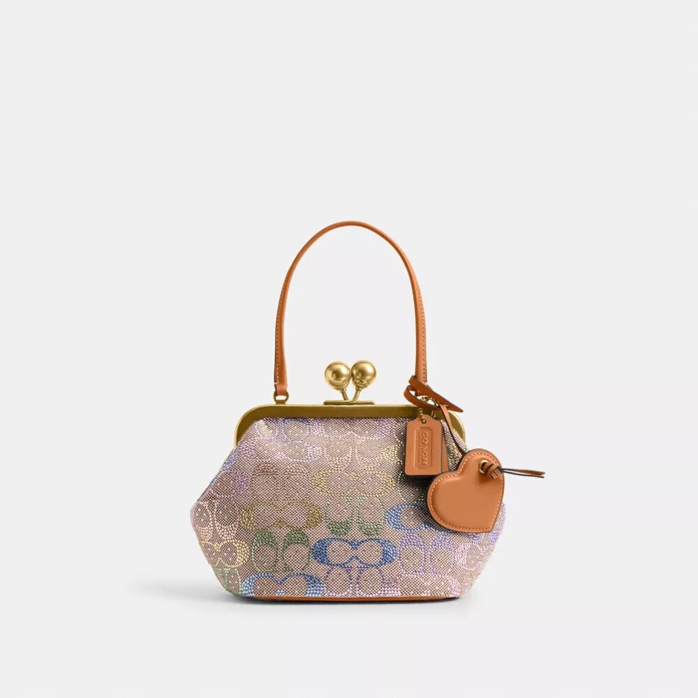 Bolso Kisslock Frame de 16 en jacquard «Crystal Signature»
