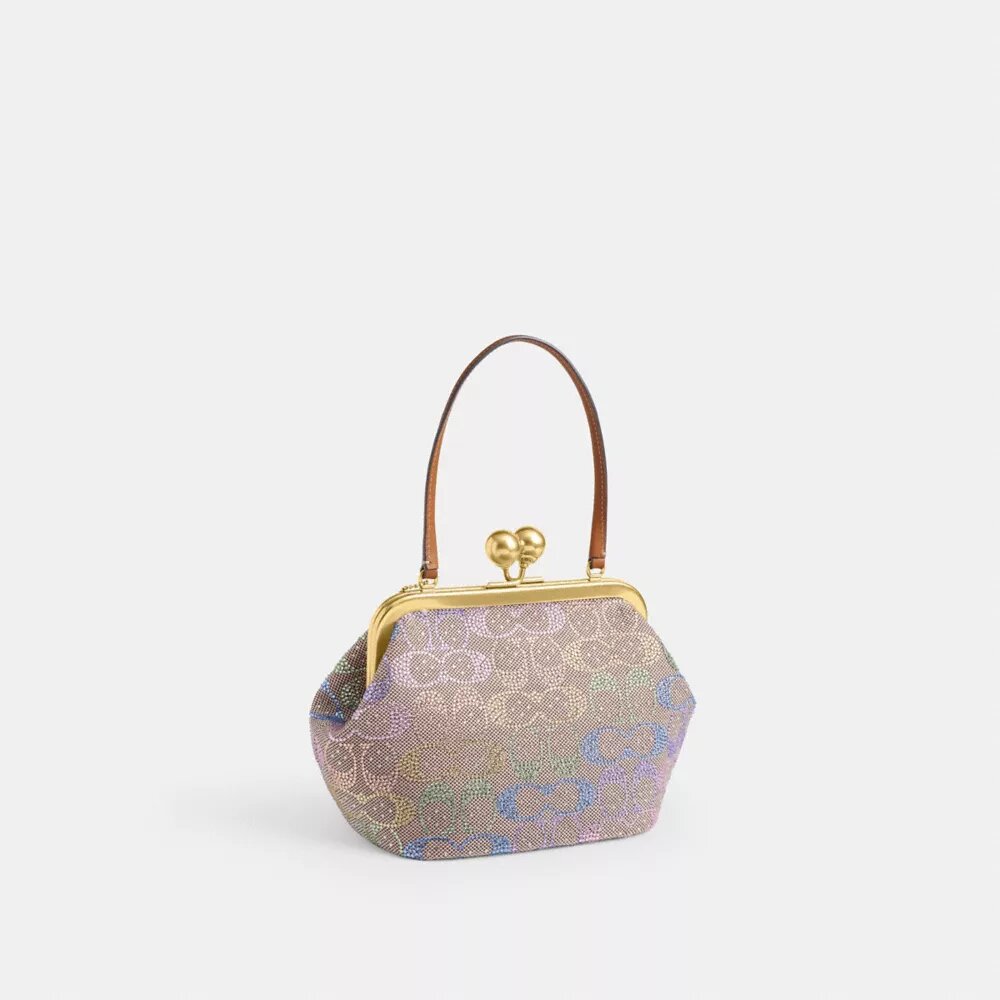Bolso Kisslock Frame de 16 en jacquard «Crystal Signature»