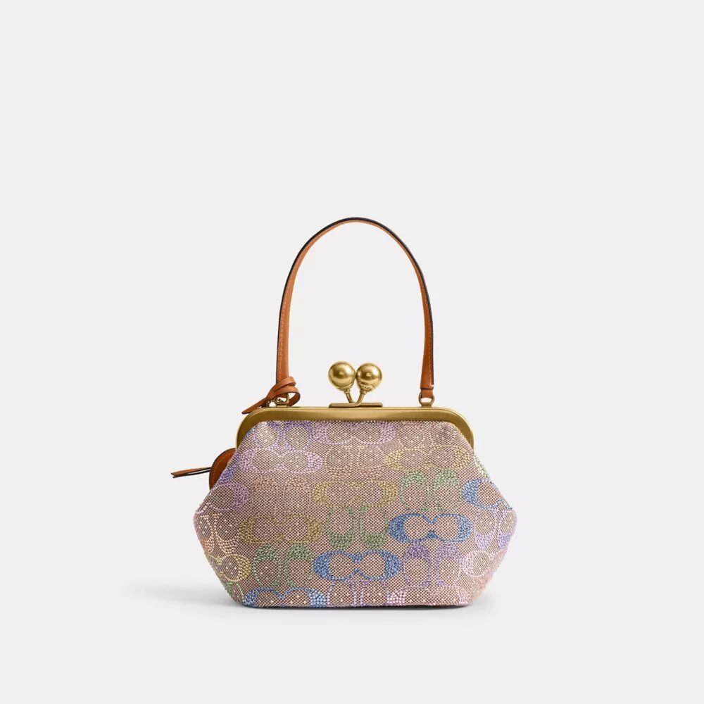 Bolso Kisslock Frame de 16 en jacquard «Crystal Signature»