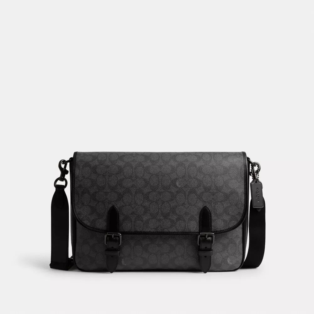 Bolso mensajero Hitch en Signature Canvas