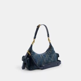 Bolso Pocket Juliet 30 en denim de algodón regenerativo con acolchado