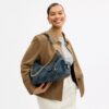 Bolso Pocket Juliet 30 en denim de algodón regenerativo con acolchado