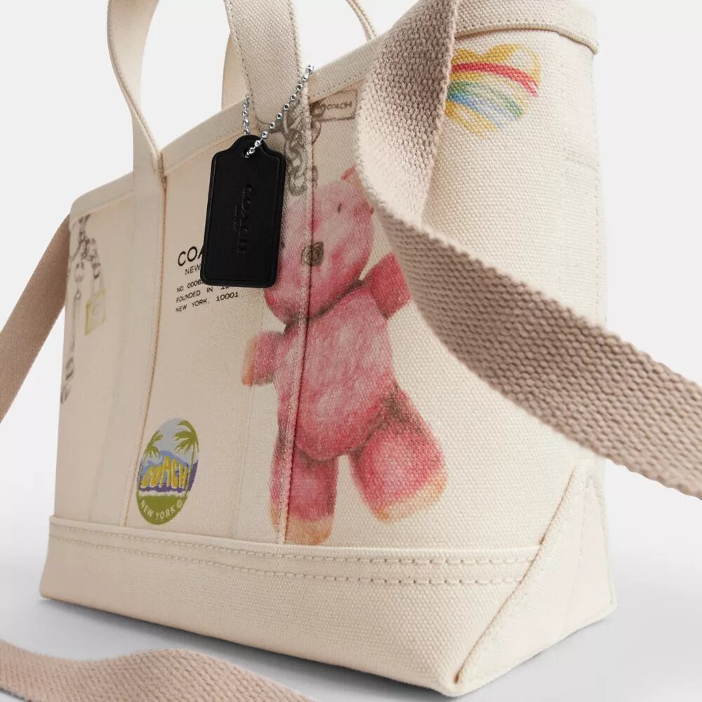 Bolso shopper utilitario 27 con estampado de bocetos