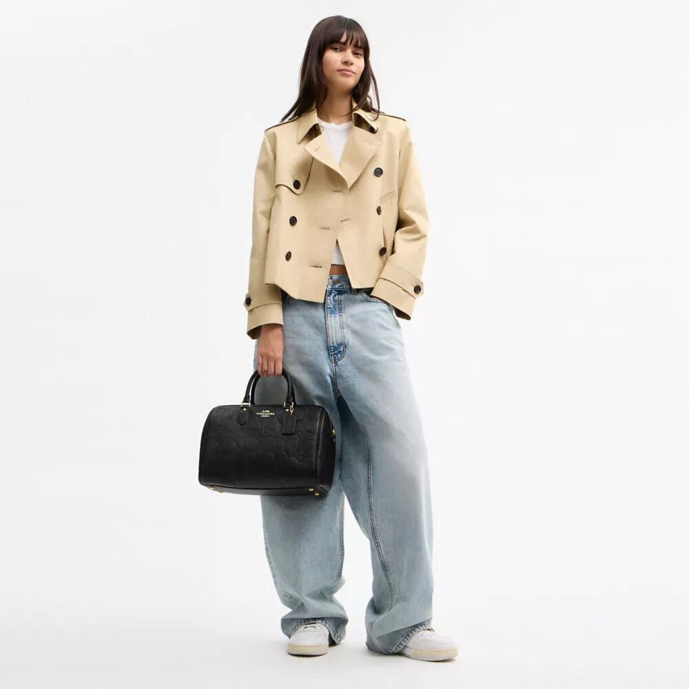 Bolso tipo cartera grande Rowan en piel exclusiva