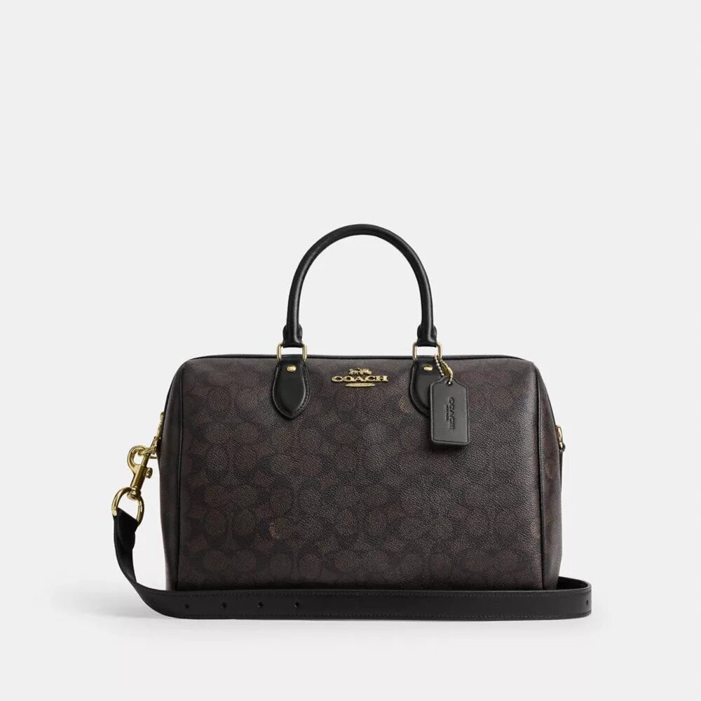 Bolso tipo cartera grande Rowan en Signature Canvas