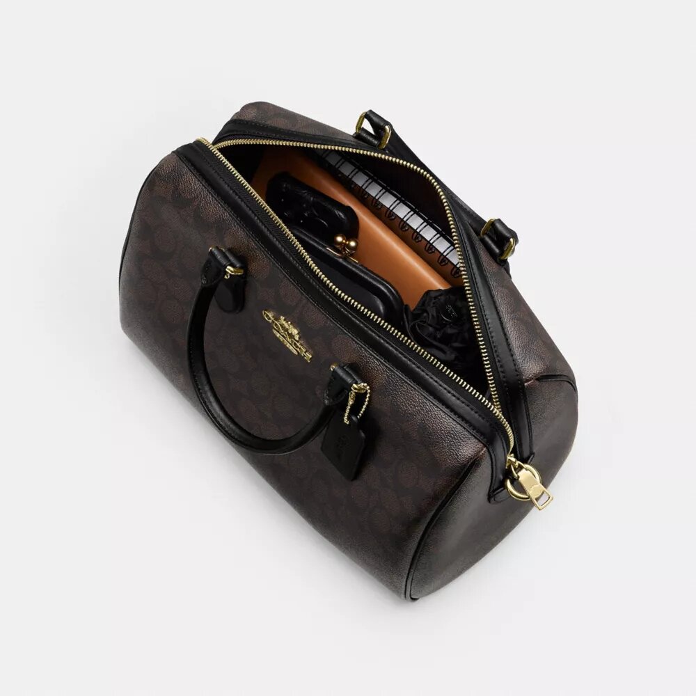 Bolso tipo cartera grande Rowan en Signature Canvas