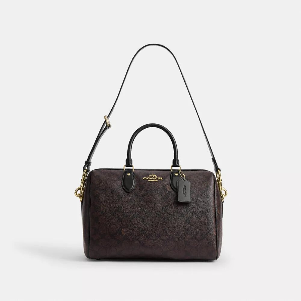 Bolso tipo cartera grande Rowan en Signature Canvas