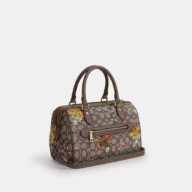 Bolso tipo cartera Rowan en jacquard exclusivo con bordado floral
