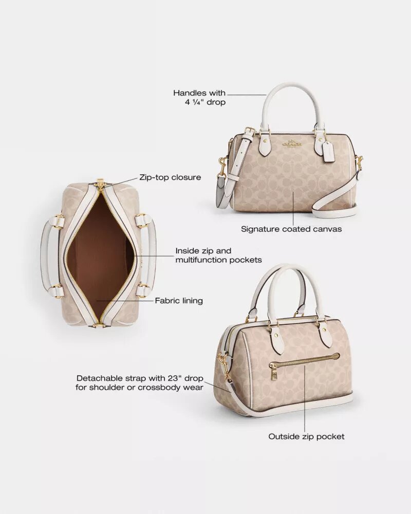 Bolso tipo cartera Rowan en Signature Canvas