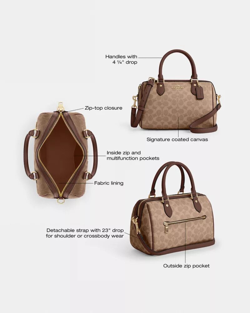 Bolso tipo cartera Rowan en Signature Canvas