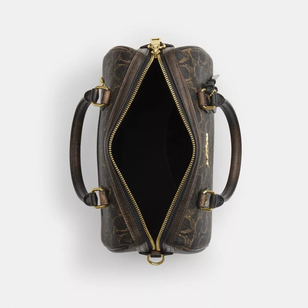 Bolso tipo cartera Rowan en Signature Canvas con Charms