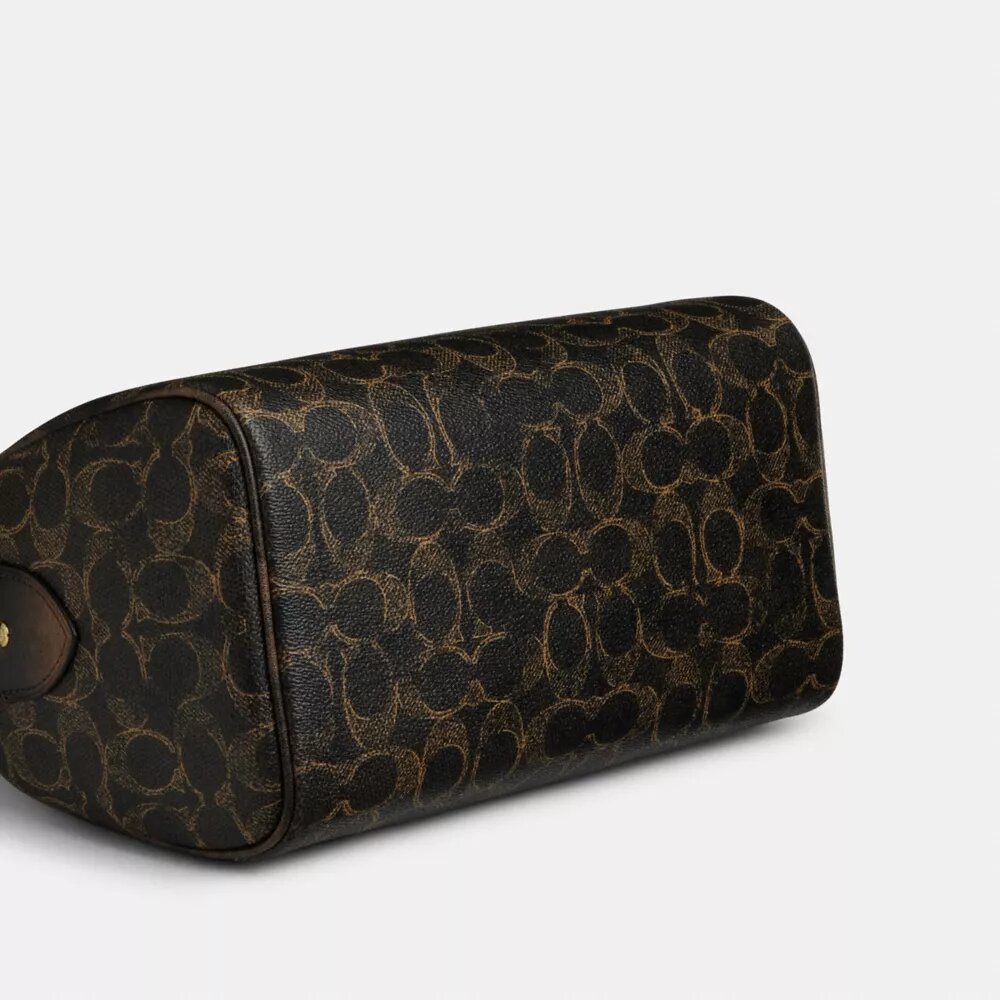Bolso tipo cartera Rowan en Signature Canvas con Charms