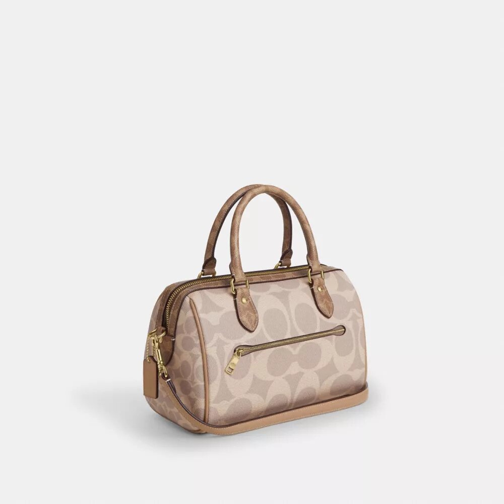 Bolso tipo cartera Rowan en Signature Canvas con diseño en bloques característico