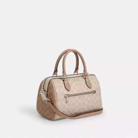Bolso tipo cartera Rowan en Signature Canvas con diseño en bloques característico