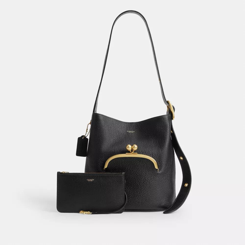 Bolso tipo cubo Bleecker con cierre Kisslock