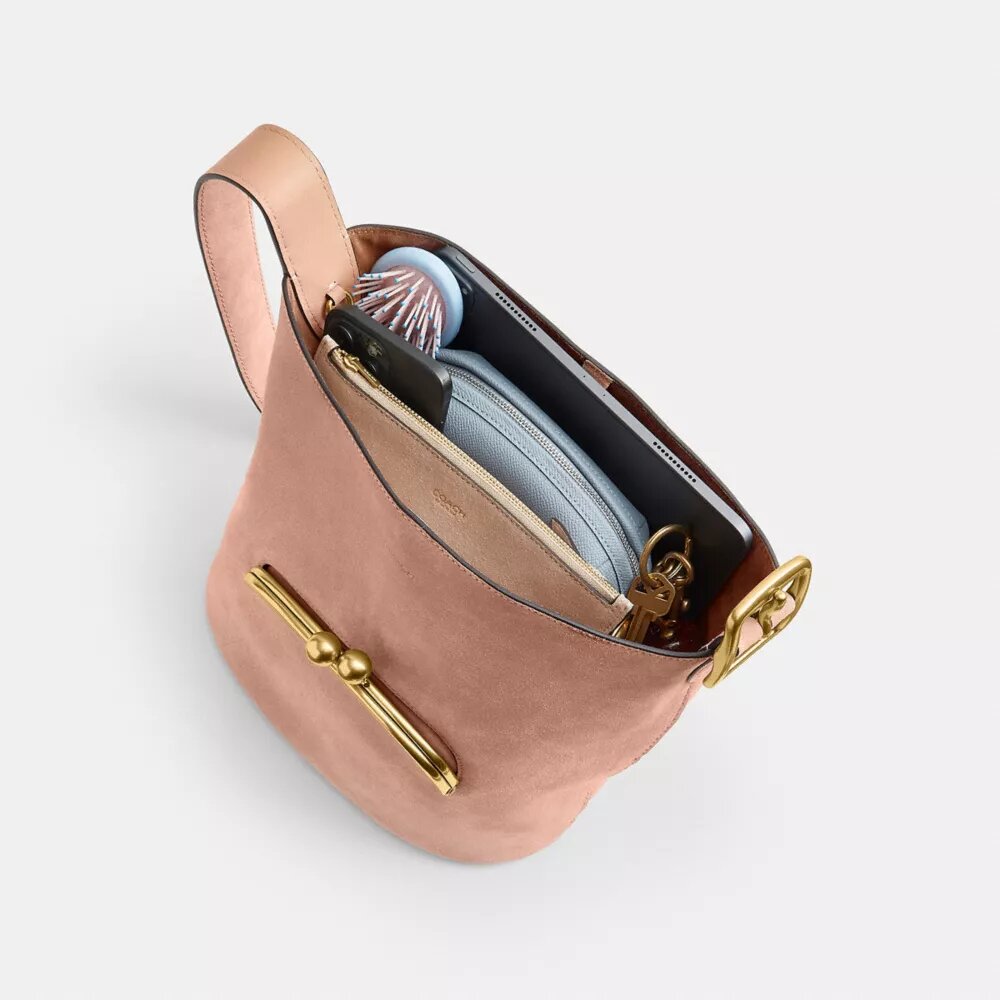 Bolso tipo cubo Bleecker con cierre Kisslock