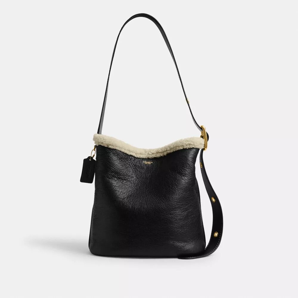 Bolso tipo cubo Bleecker de piel de oveja