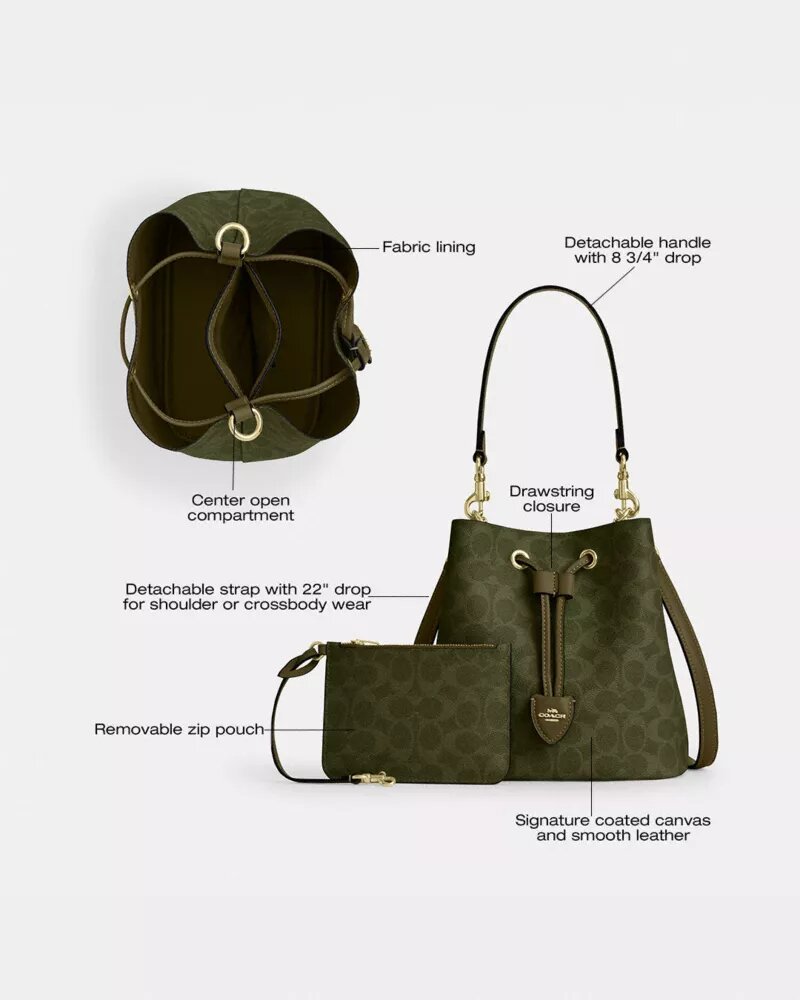 Bolso tipo cubo Rowan en Signature Canvas