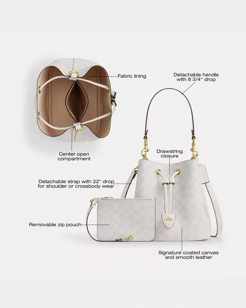 Bolso tipo cubo Rowan en Signature Canvas