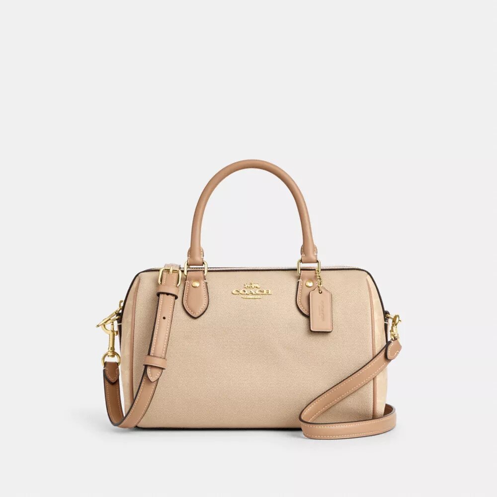 Bolso tipo satchel Rowan en color block