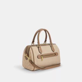 Bolso tipo satchel Rowan en color block