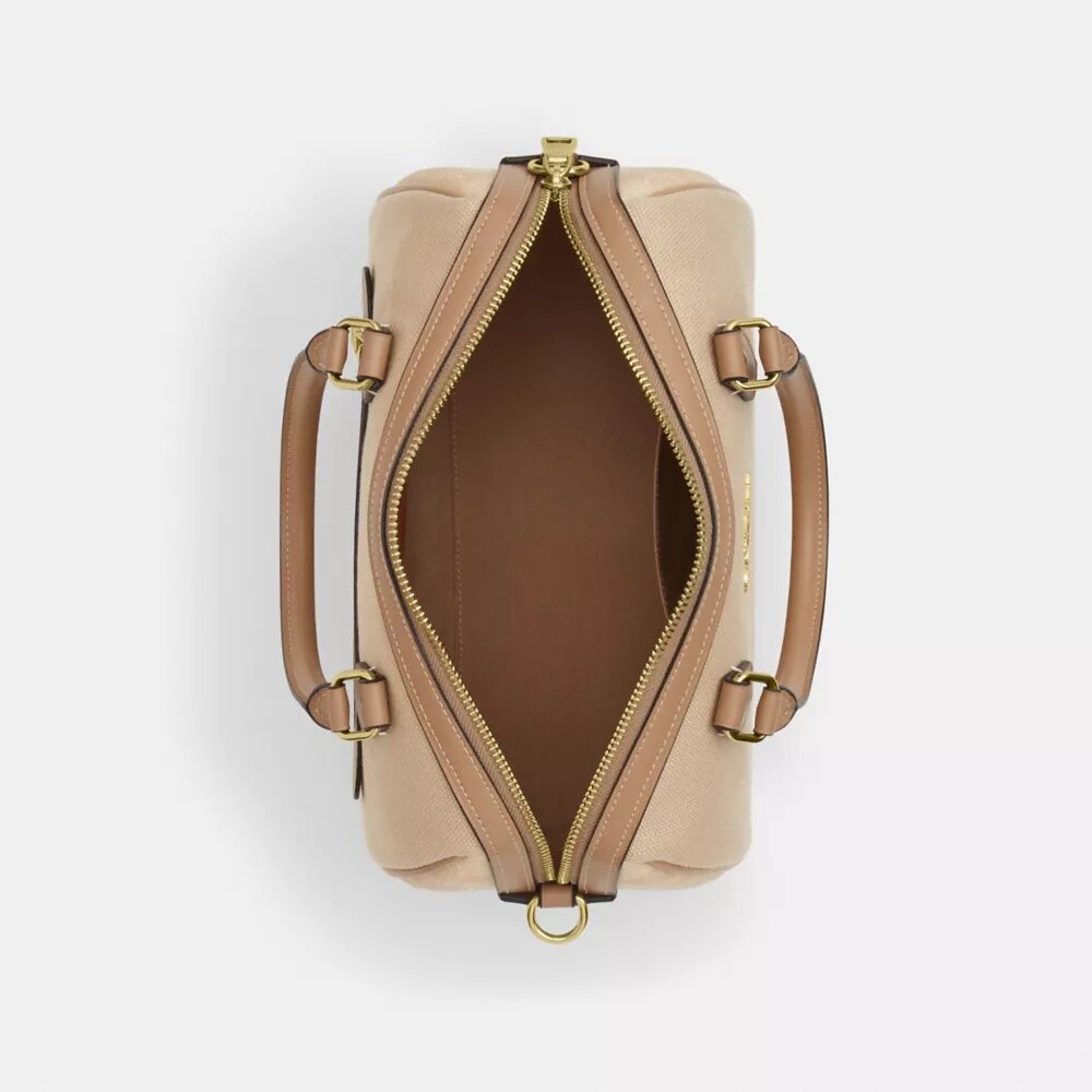 Bolso tipo satchel Rowan en color block