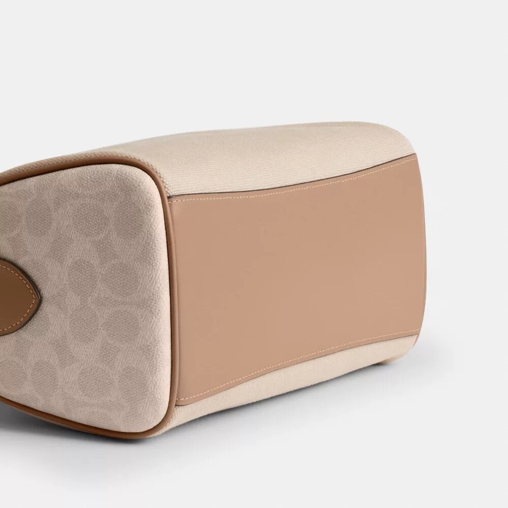 Bolso tipo satchel Rowan en color block