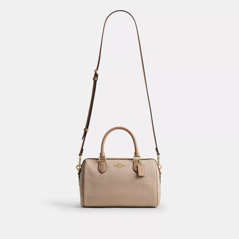 Bolso tipo satchel Rowan en color block