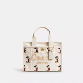 Bolso Tote Disney X Coach Cargo 26 con Mickey Mouse en lona de algodón regenerativo