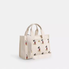 Bolso Tote Disney X Coach Cargo 26 con Mickey Mouse en lona de algodón regenerativo
