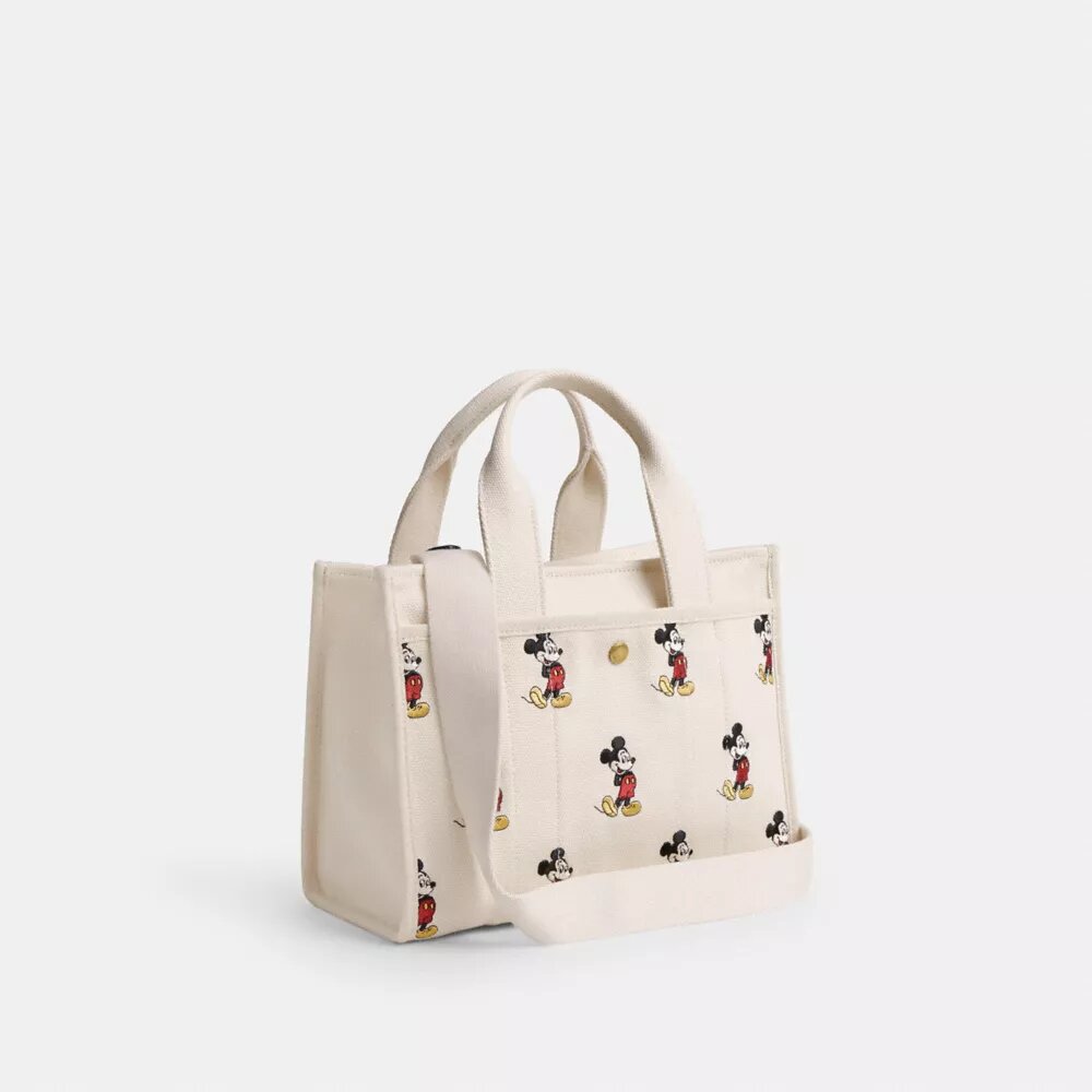 Bolso Tote Disney X Coach Cargo 26 con Mickey Mouse en lona de algodón regenerativo