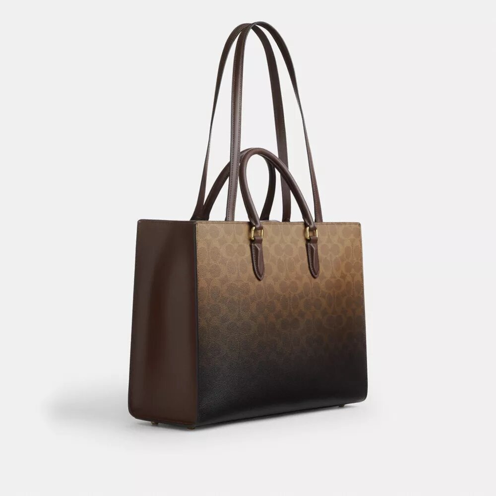 Bolso tote Maggie en lona Ombre Signature Canvas