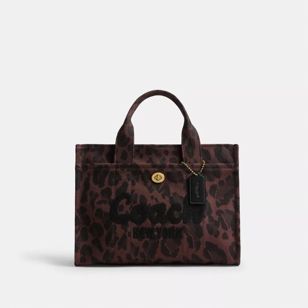 Bolso Tote tipo cargo con estampado de leopardo