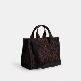 Bolso Tote tipo cargo con estampado de leopardo