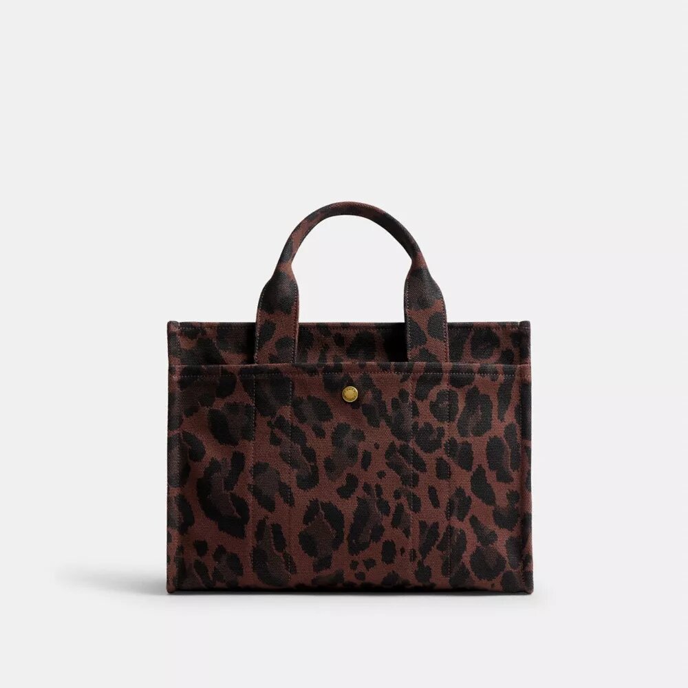 Bolso Tote tipo cargo con estampado de leopardo