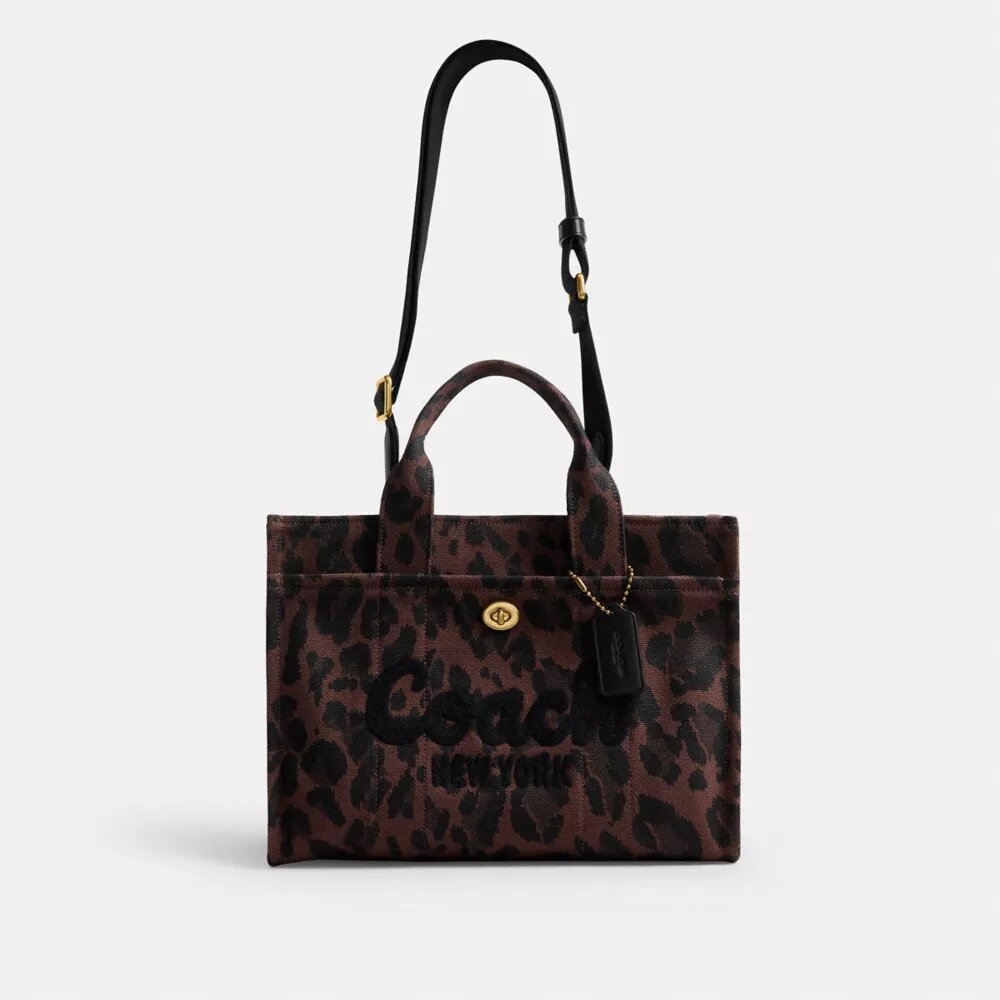 Bolso Tote tipo cargo con estampado de leopardo