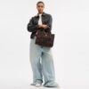 Bolso Tote tipo cargo con estampado de leopardo