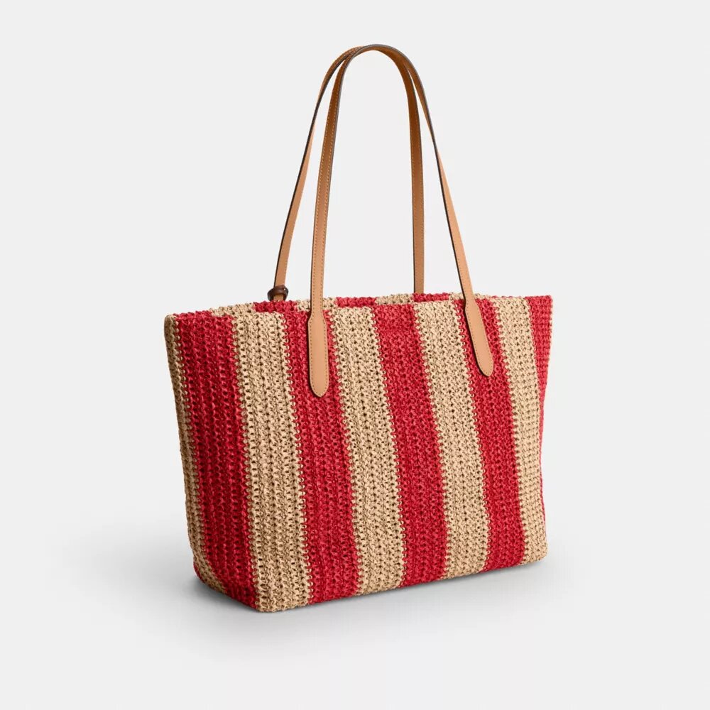 Bolso Tote urbano con rayas y Charms