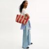 Bolso Tote urbano con rayas y Charms