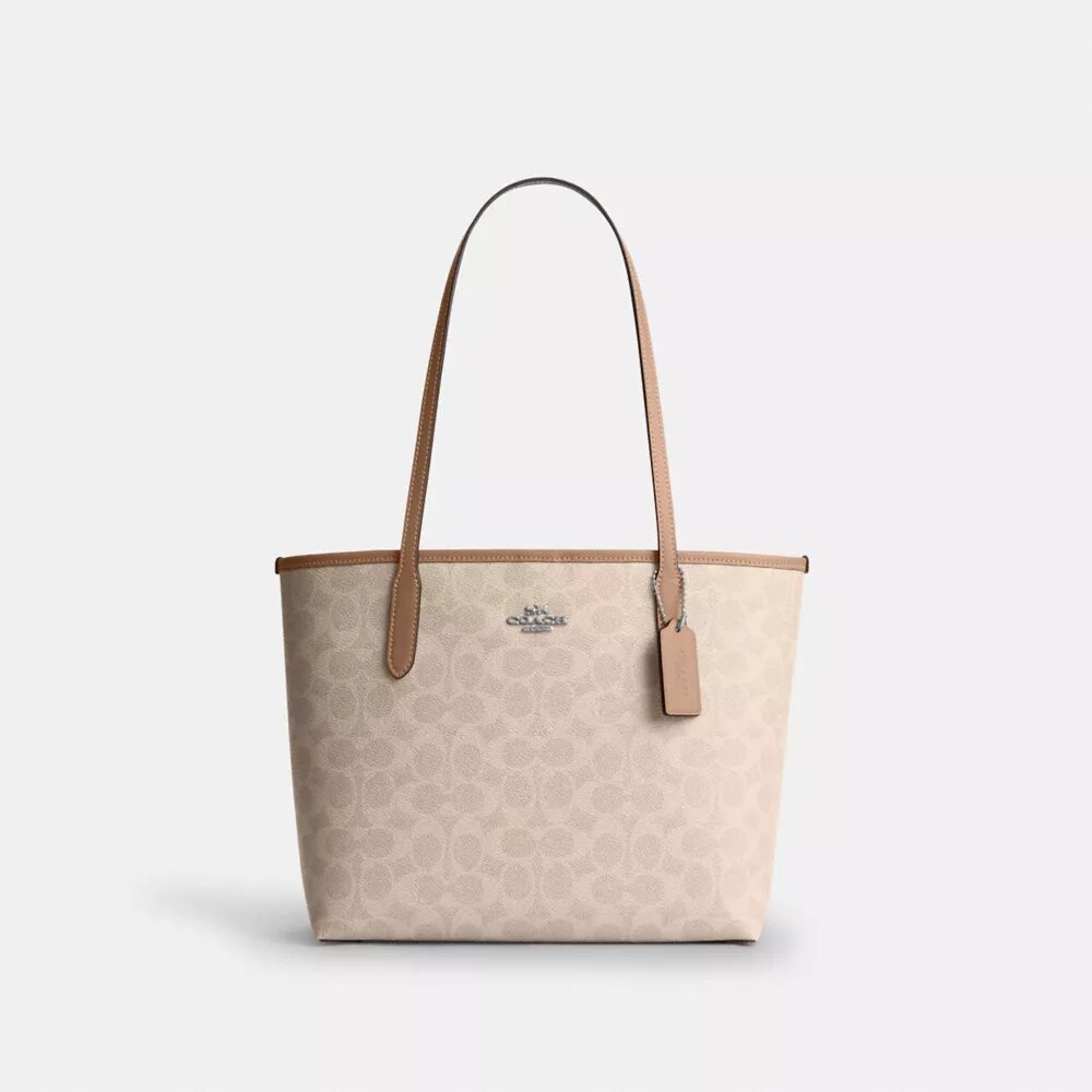 Bolso Tote urbano mediano en Signature Canvas