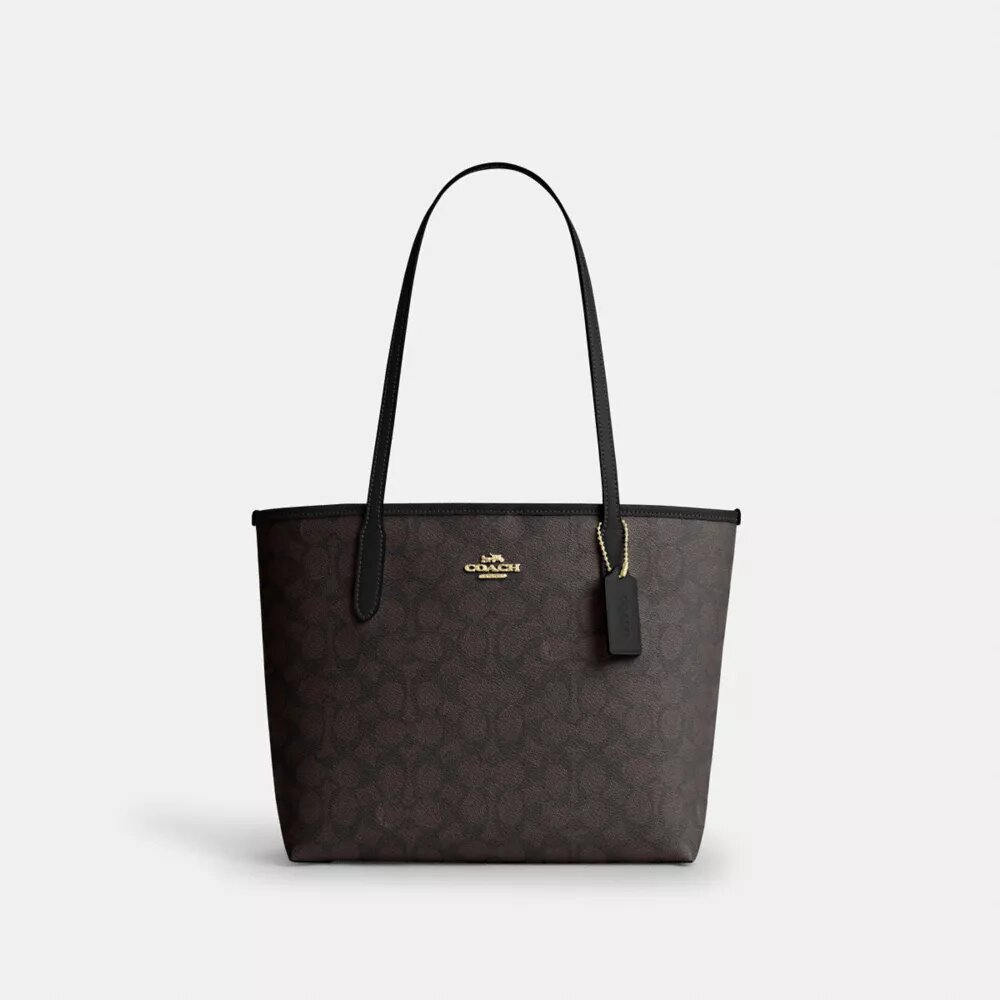 Bolso Tote urbano mediano en Signature Canvas