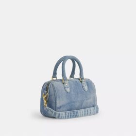 Bolsos bandolera Mini Rowan en denim desgastado con Charms