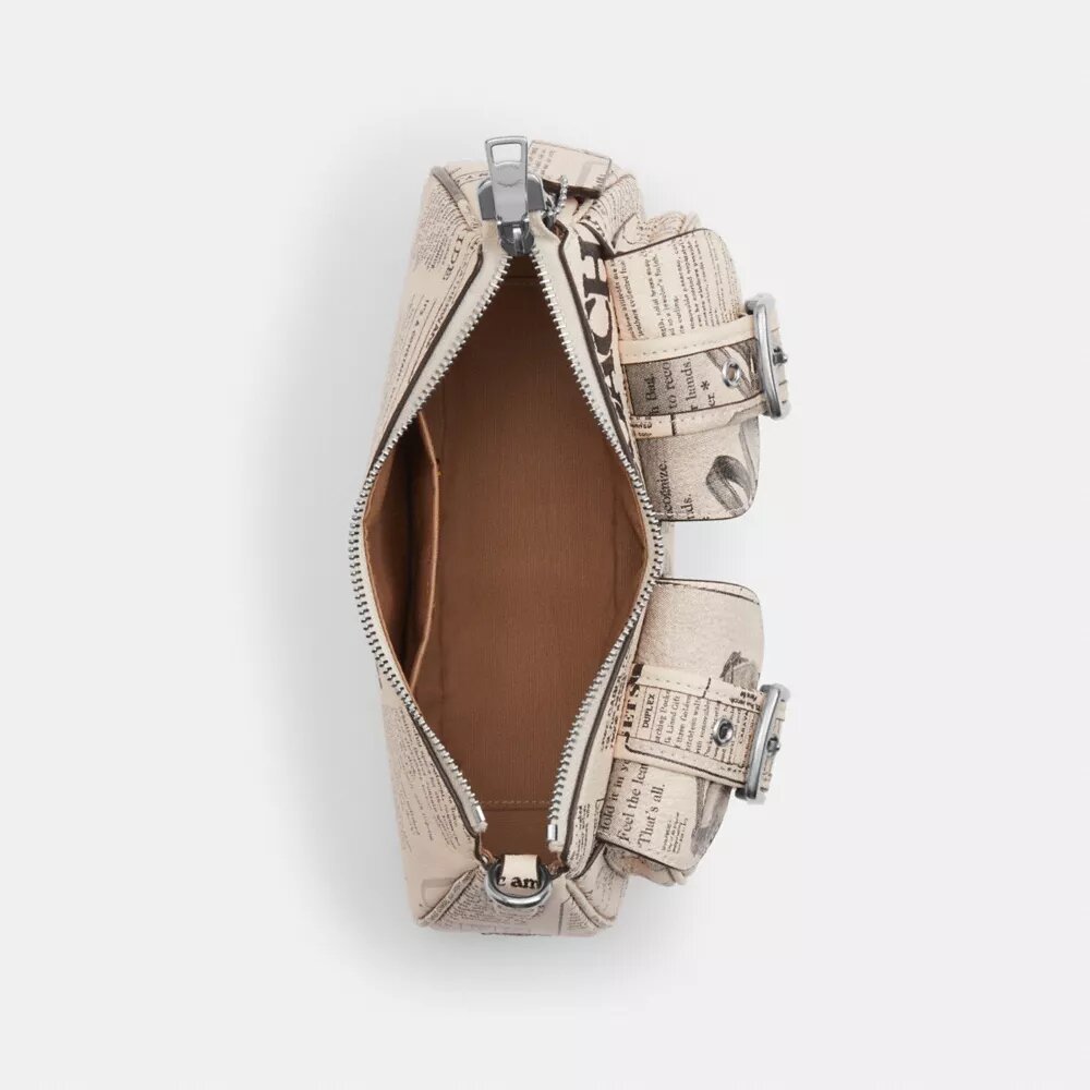 Bolsos de hombro Ashton con estampado de periódico