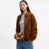 Bolsos de hombro Ashton en piel de becerro con estampado de vaca