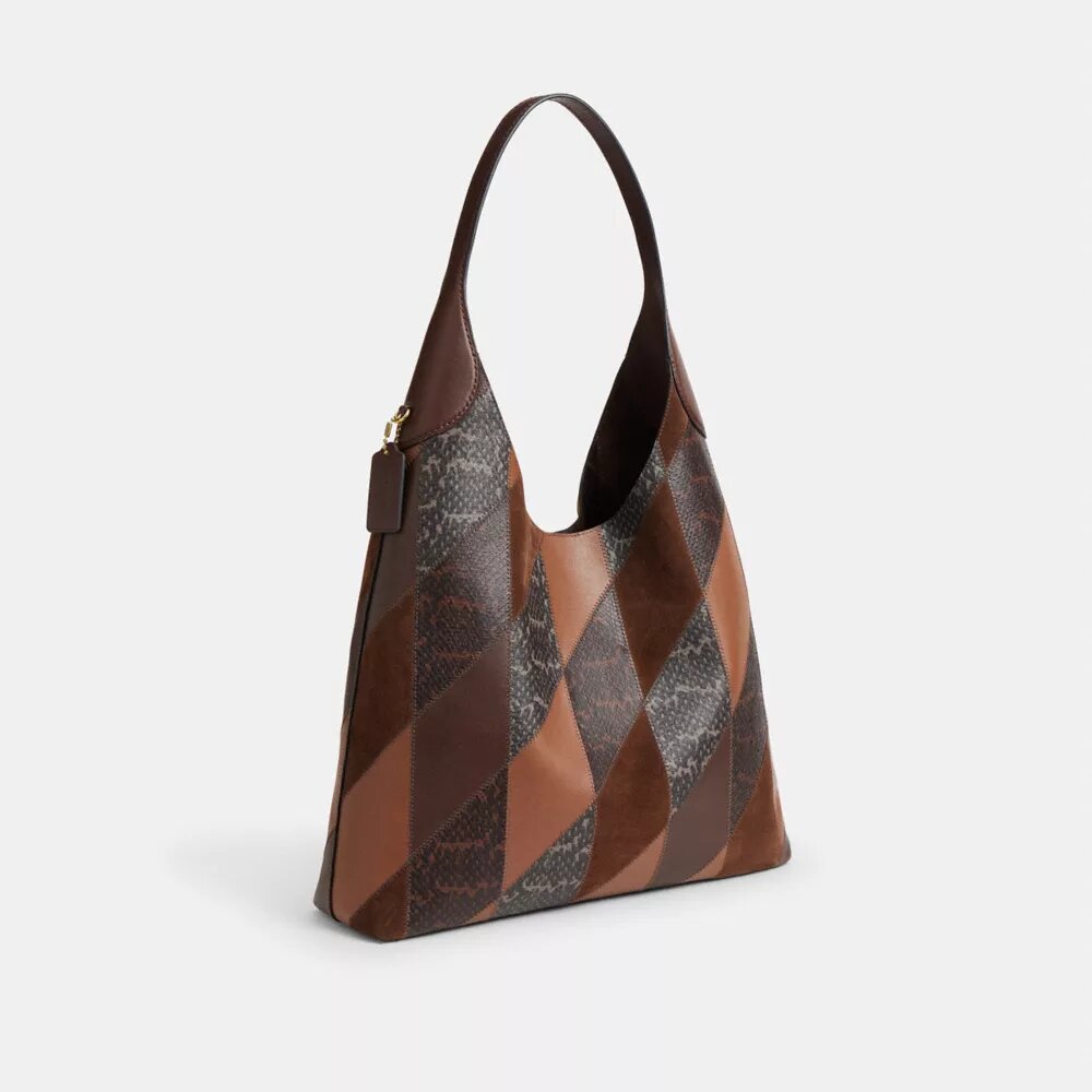 Bolsos de hombro Brooklyn 39 con patchwork de piel de serpiente