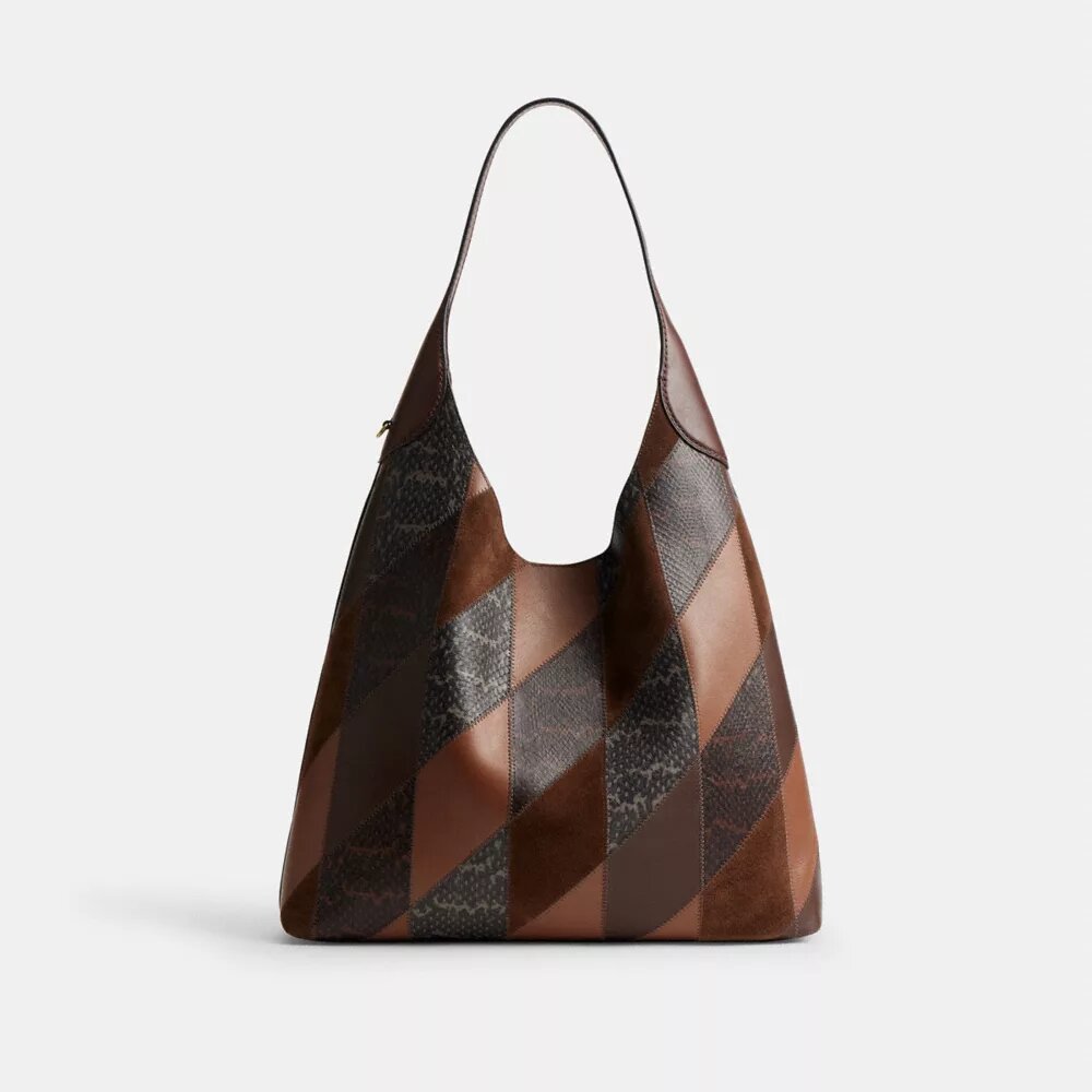 Bolsos de hombro Brooklyn 39 con patchwork de piel de serpiente