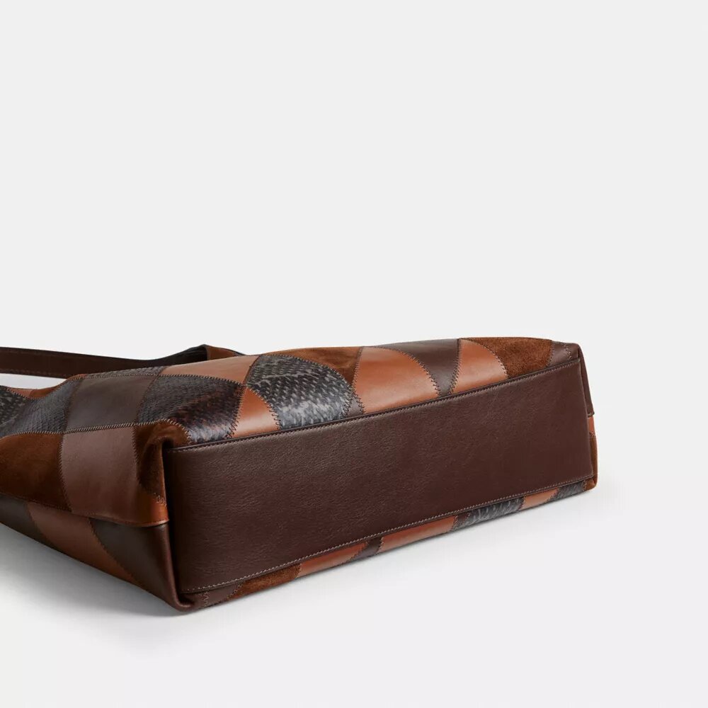 Bolsos de hombro Brooklyn 39 con patchwork de piel de serpiente